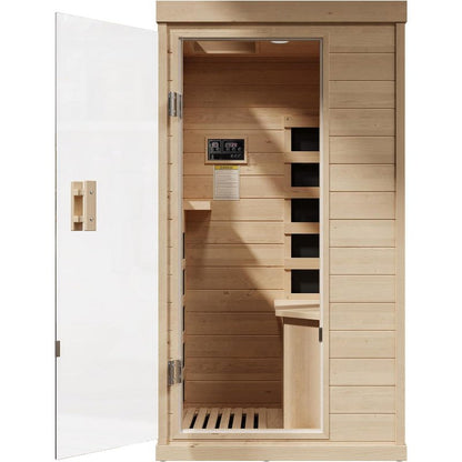 Sauna infrared 1-osobowa z drewna hemlock