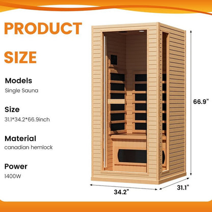 Mini sauna infrared EROMMY dla 1-2 osób