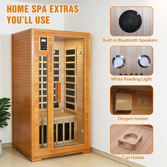 Niskie EMF sauna infrared EAGLE PEAK z drewna hemlock