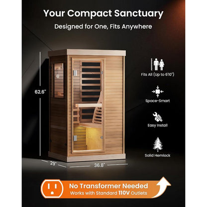 Infrared sauna PAETA dla 1-2 osób